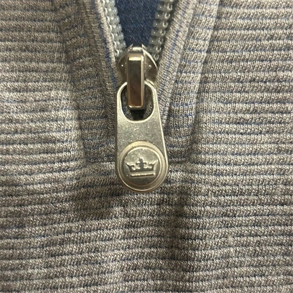Peter Millar Men's XXL Gray Quarter-Zip Pullover Sweater Long Sleeve - Picture 3 of 10